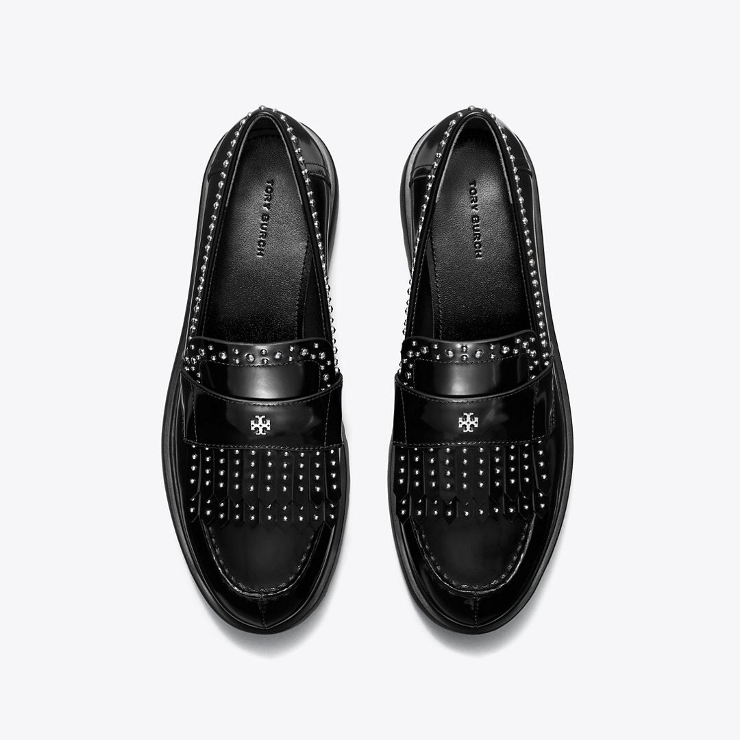 Tory Burch Classic Fringe Lug Loafer PERFECT BLACK