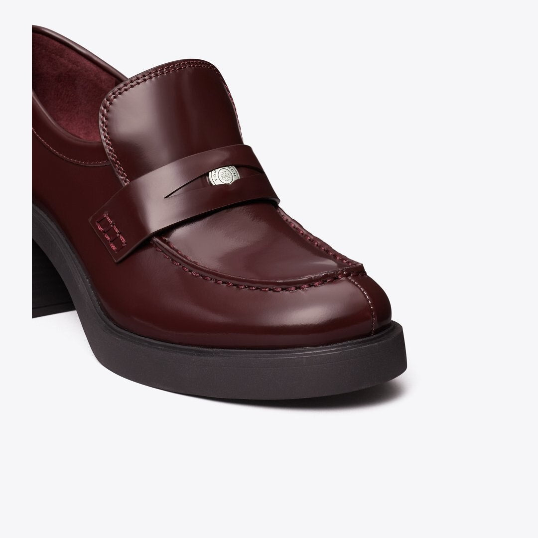 Tory Burch Classic Heeled Lug Loafer PLUM