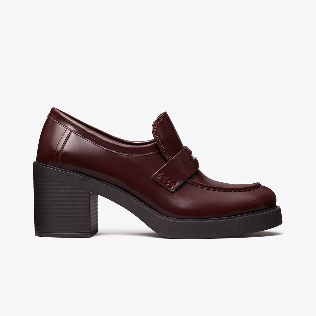 Tory Burch Classic Heeled Lug Loafer PLUM