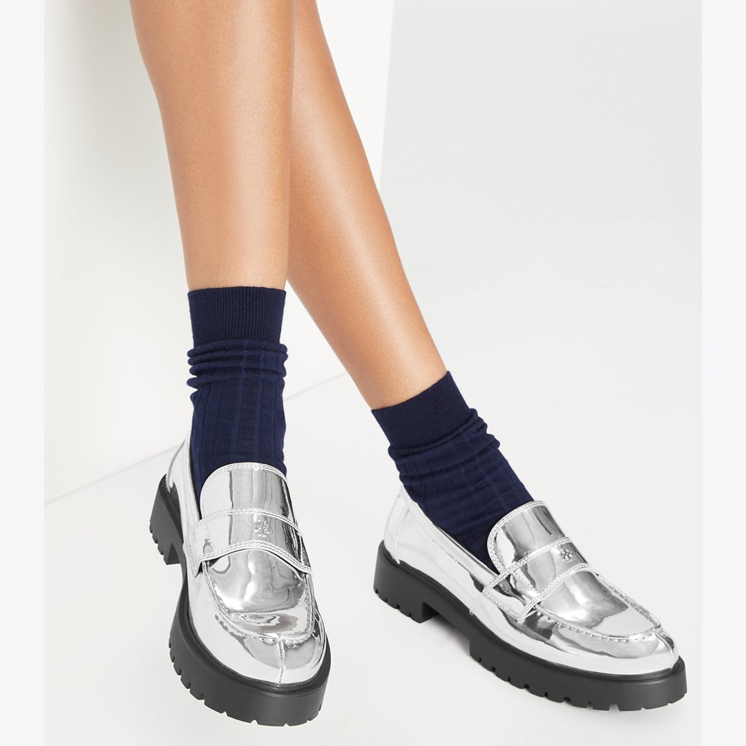 Tory Burch Classic Lug Loafer ARGENTO