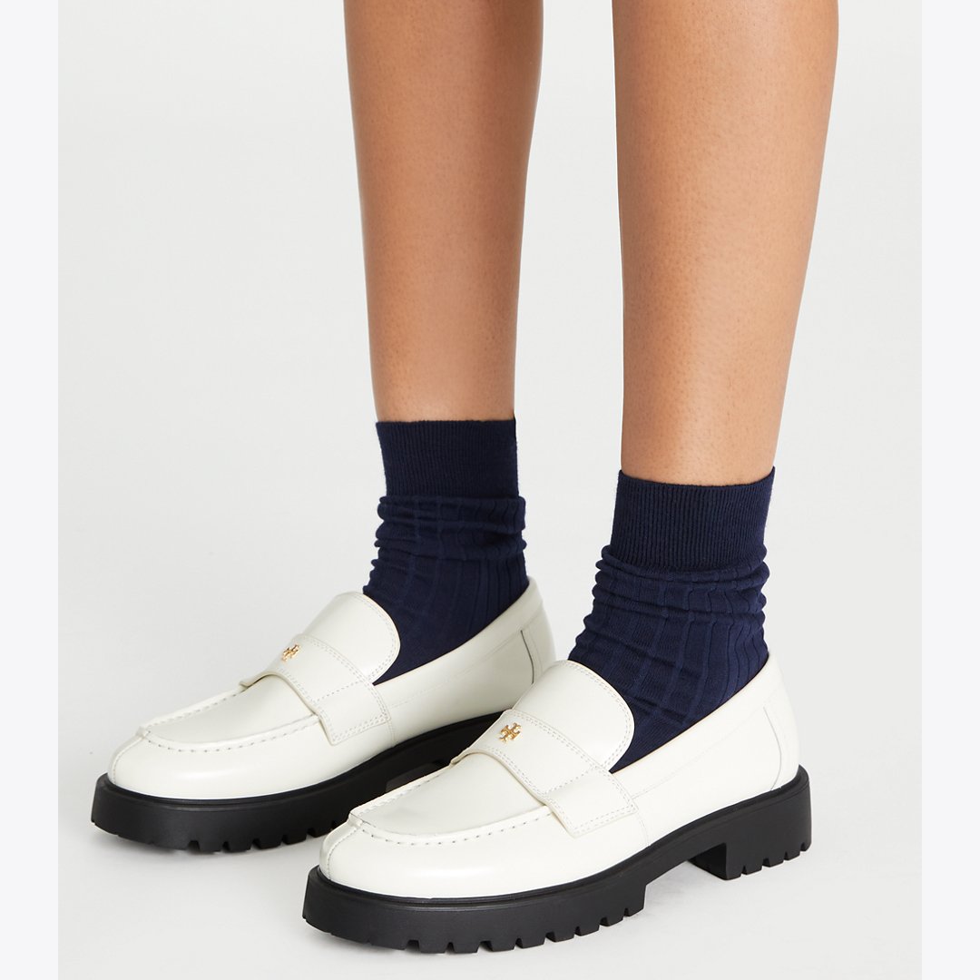 Tory Burch Classic Lug Loafer DOVE WHITE