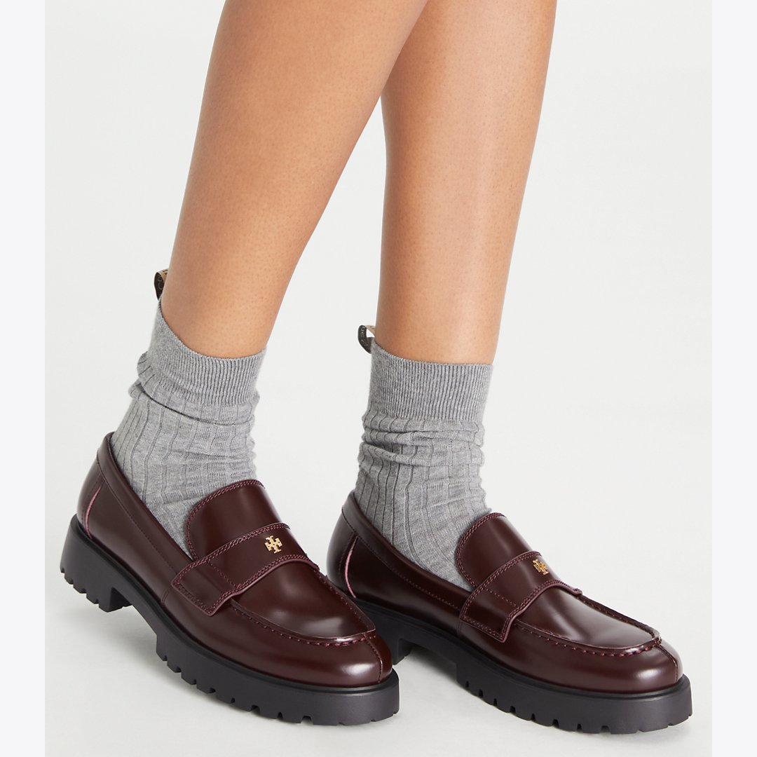 Tory Burch Classic Lug Loafer PLUM