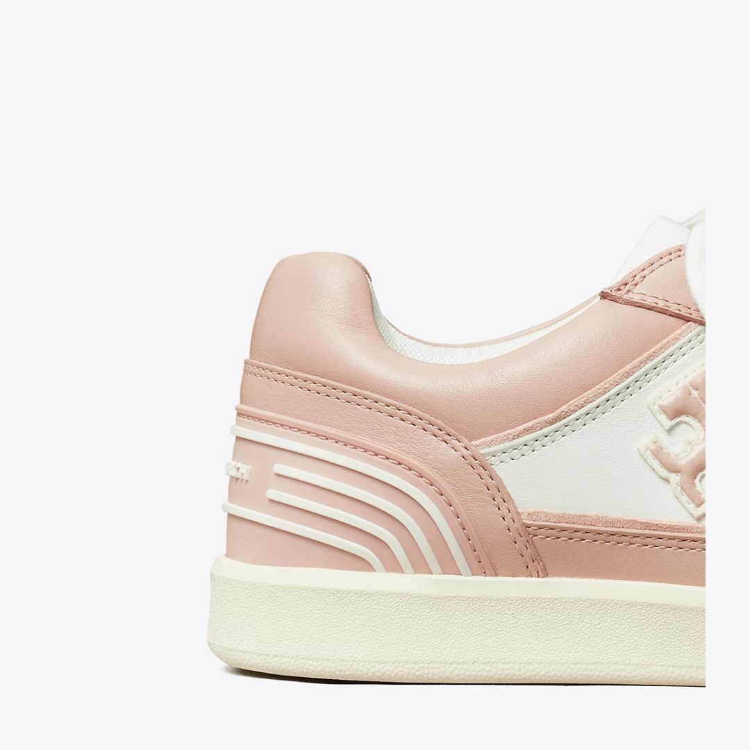 Tory Burch Clover Court Sneaker WHITE / SHELL PINK