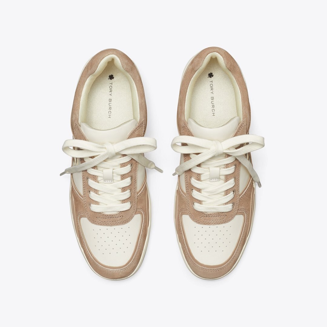 Tory Burch Clover Court Sneaker NEW IVORY / CERBIATTO