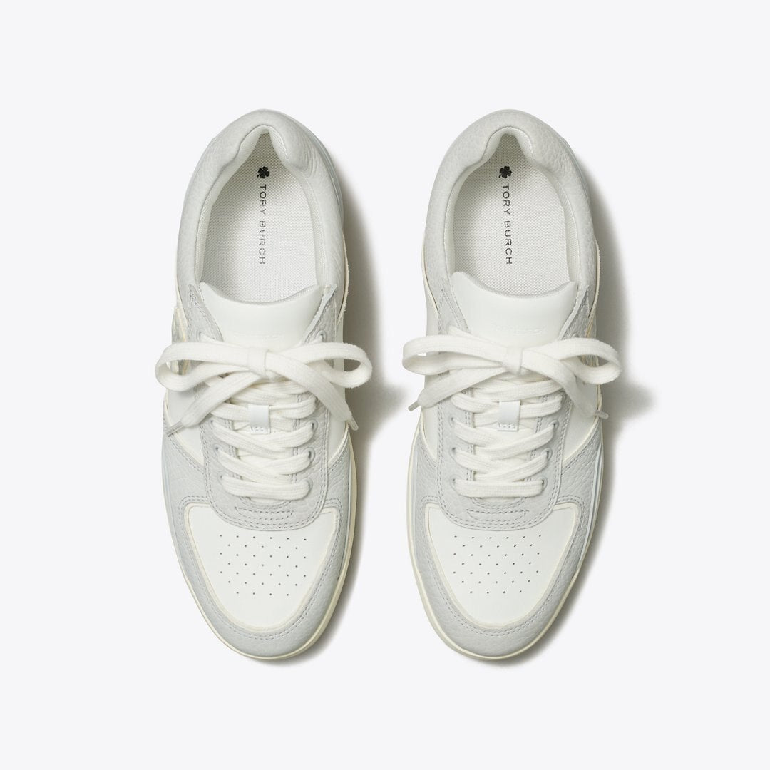 Tory Burch Clover Court Sneaker WHITE / POWDER BLUE