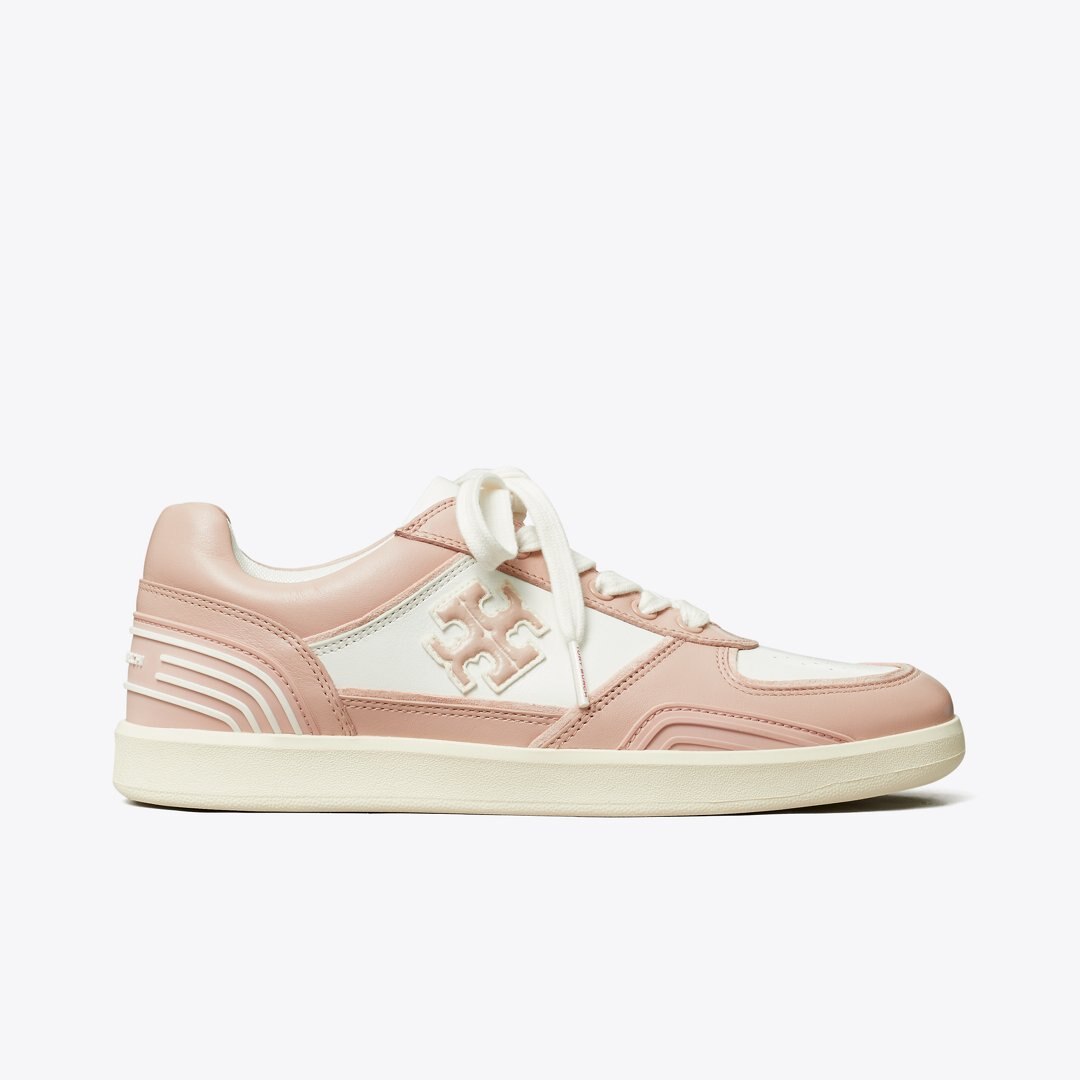 Tory Burch Clover Court Sneaker WHITE / SHELL PINK