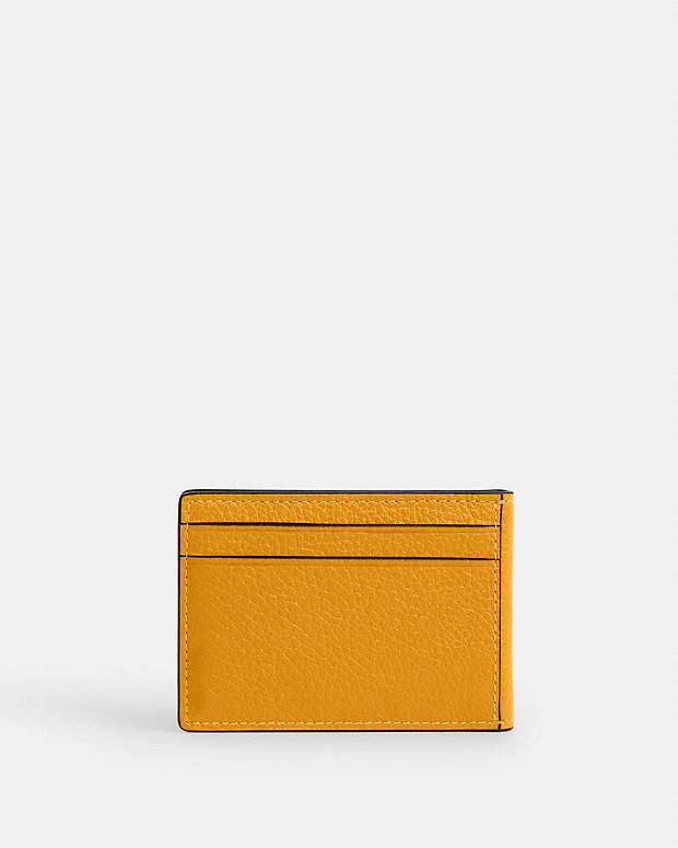 Compact Billfold Wallet Pebbled Leather-Buttercup Pebbled Leather-Buttercup