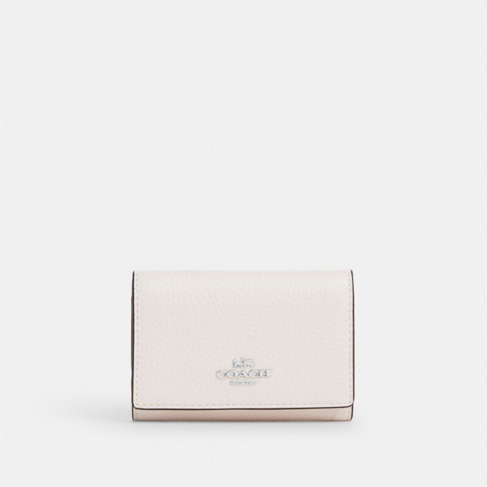 Coach Micro Wallet Silver Chalk