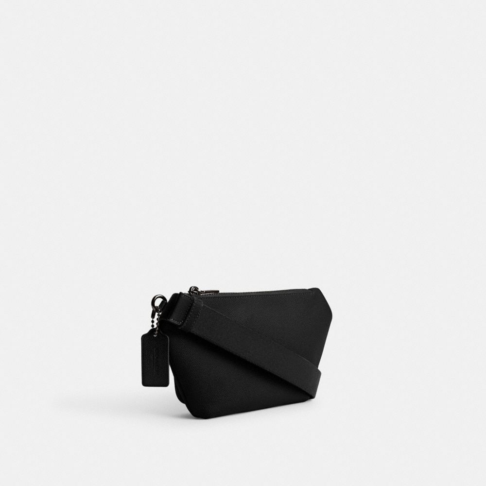Coach Belt Bag With Signature Canvas Interior Detail Black