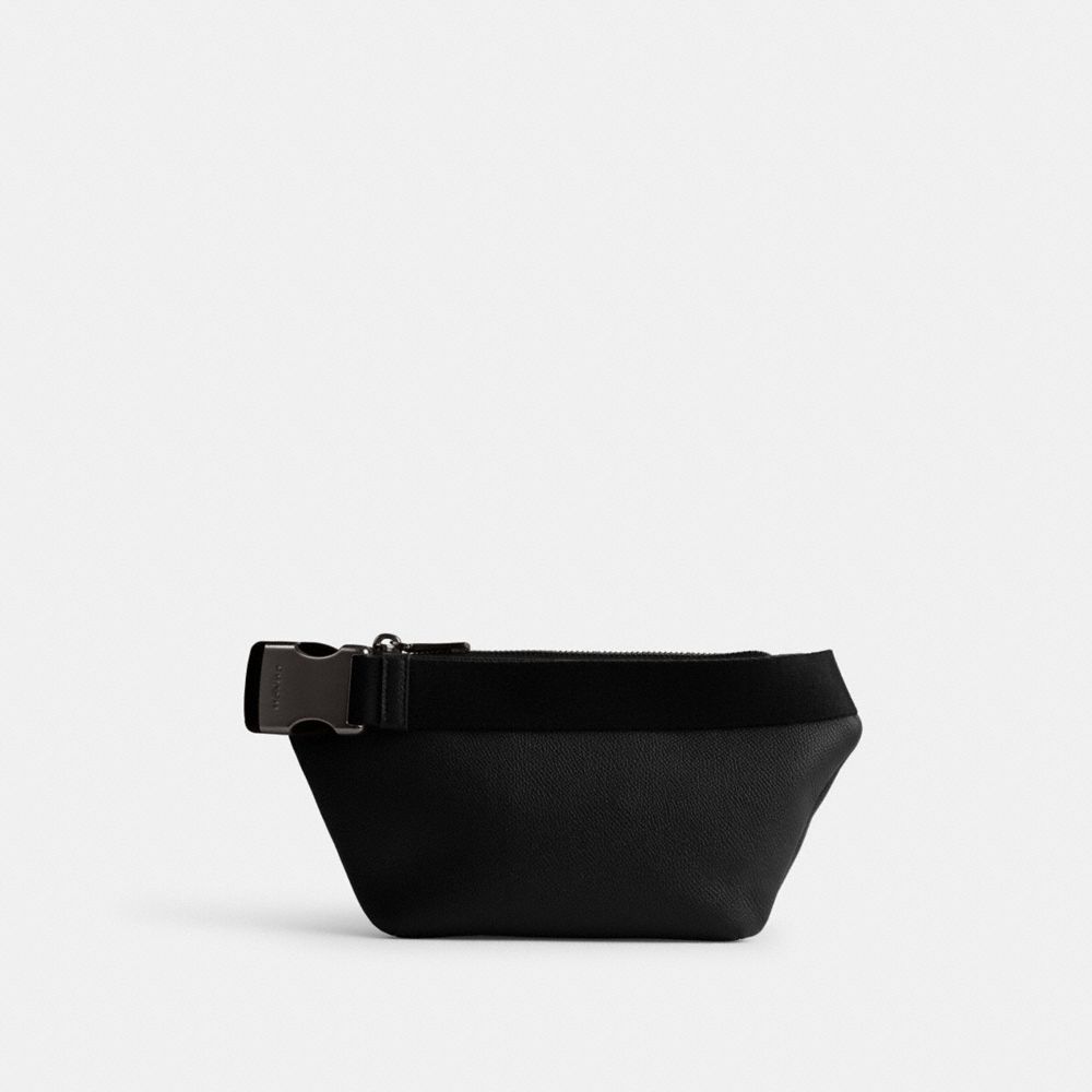 Coach Belt Bag With Signature Canvas Interior Detail Black