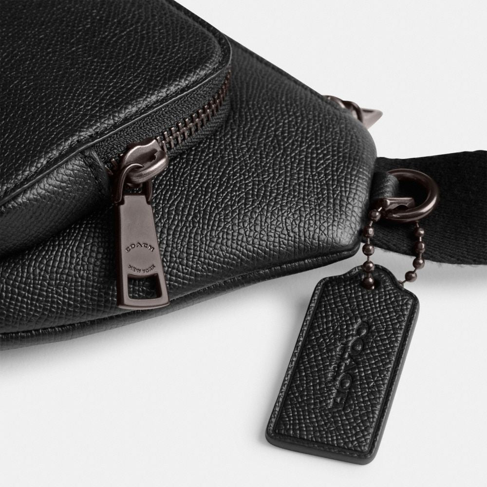 Coach Belt Bag With Signature Canvas Interior Detail Black