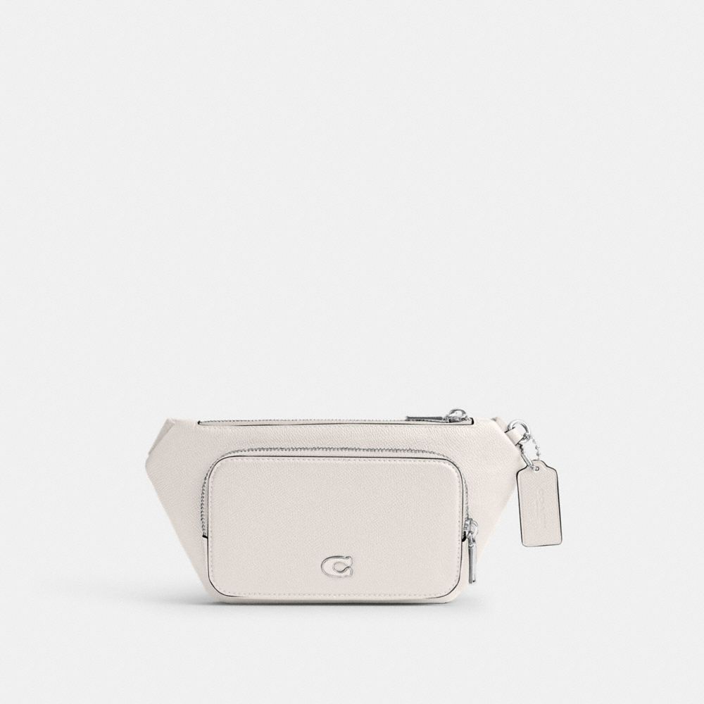 Coach Belt Bag With Signature Canvas Interior Detail Chalk