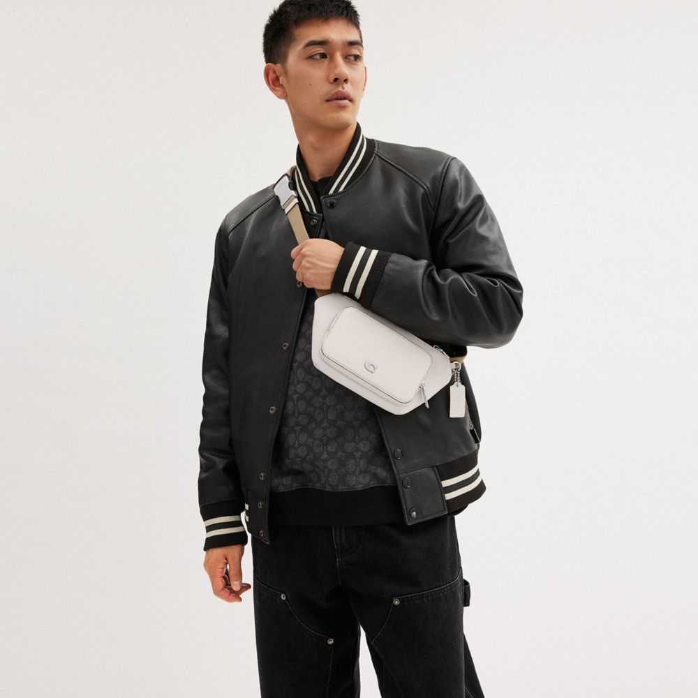 Coach Belt Bag With Signature Canvas Interior Detail Chalk