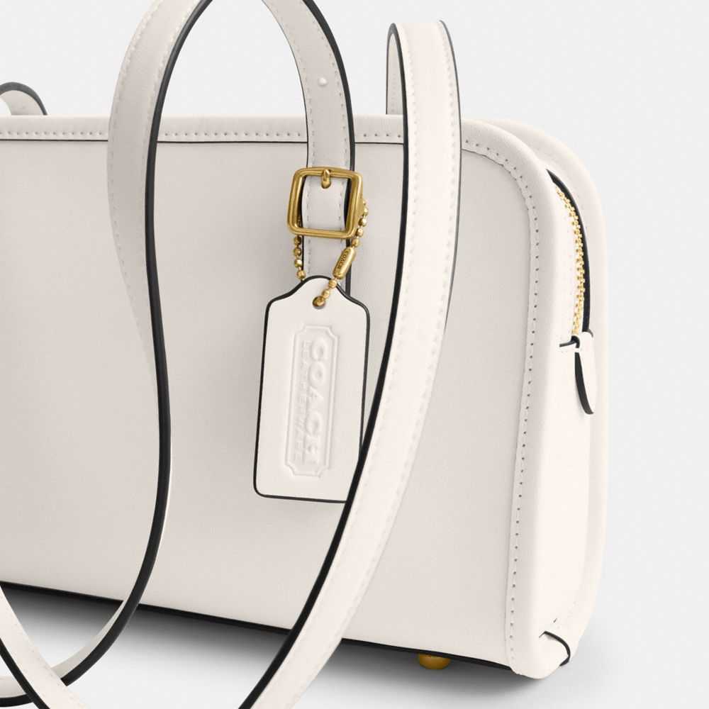 Coach Swing Zip Bag Brass Chalk