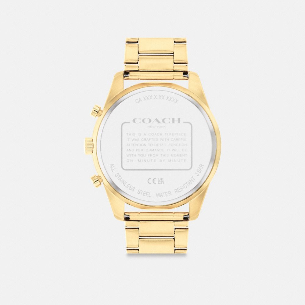 Coach Cole Watch, 44 Mm Gold
