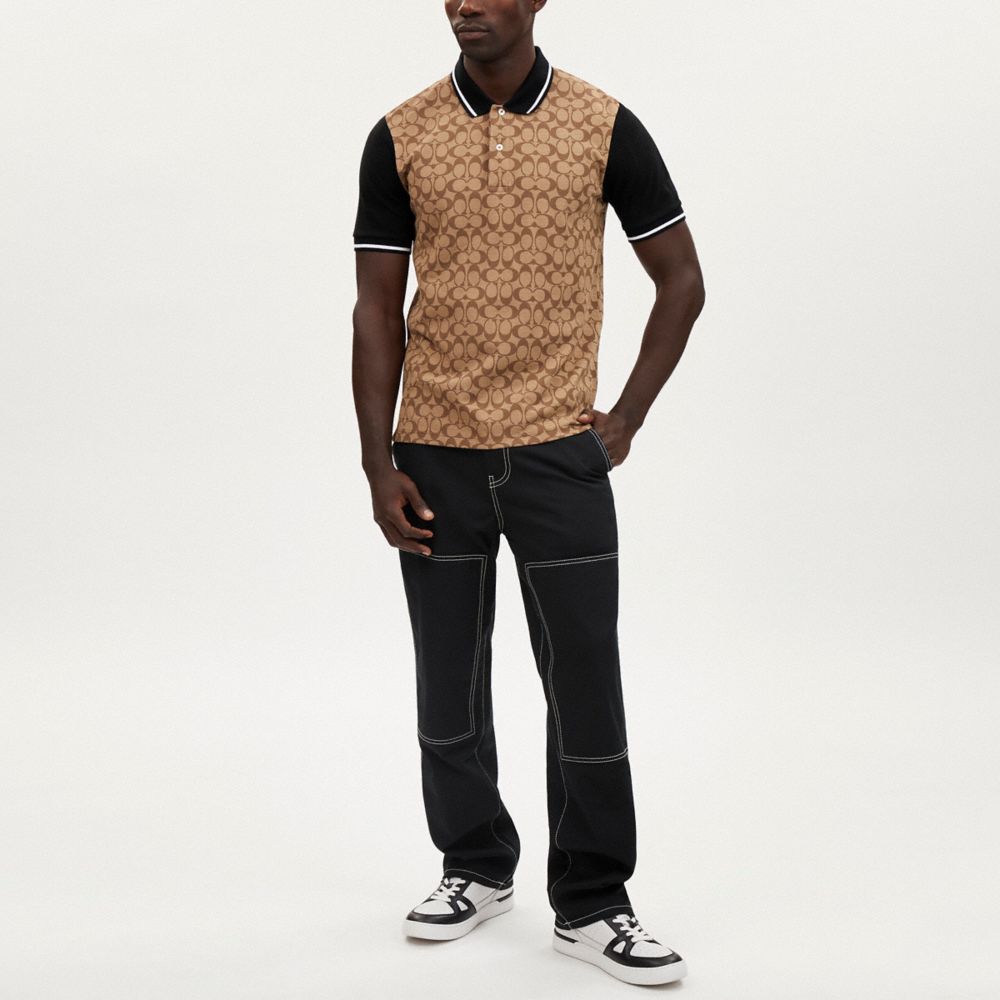 Coach Signature Polo Khaki Signature