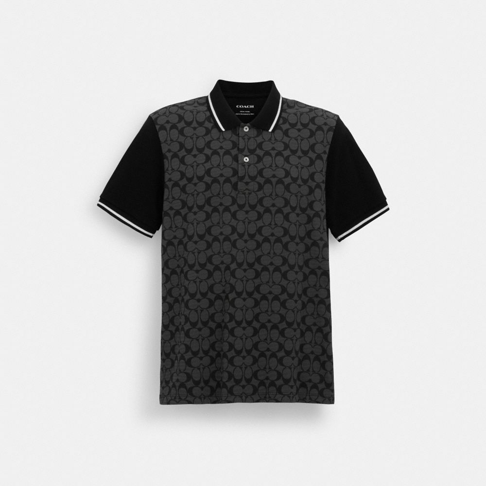 Coach Signature Polo Charcoal Signature