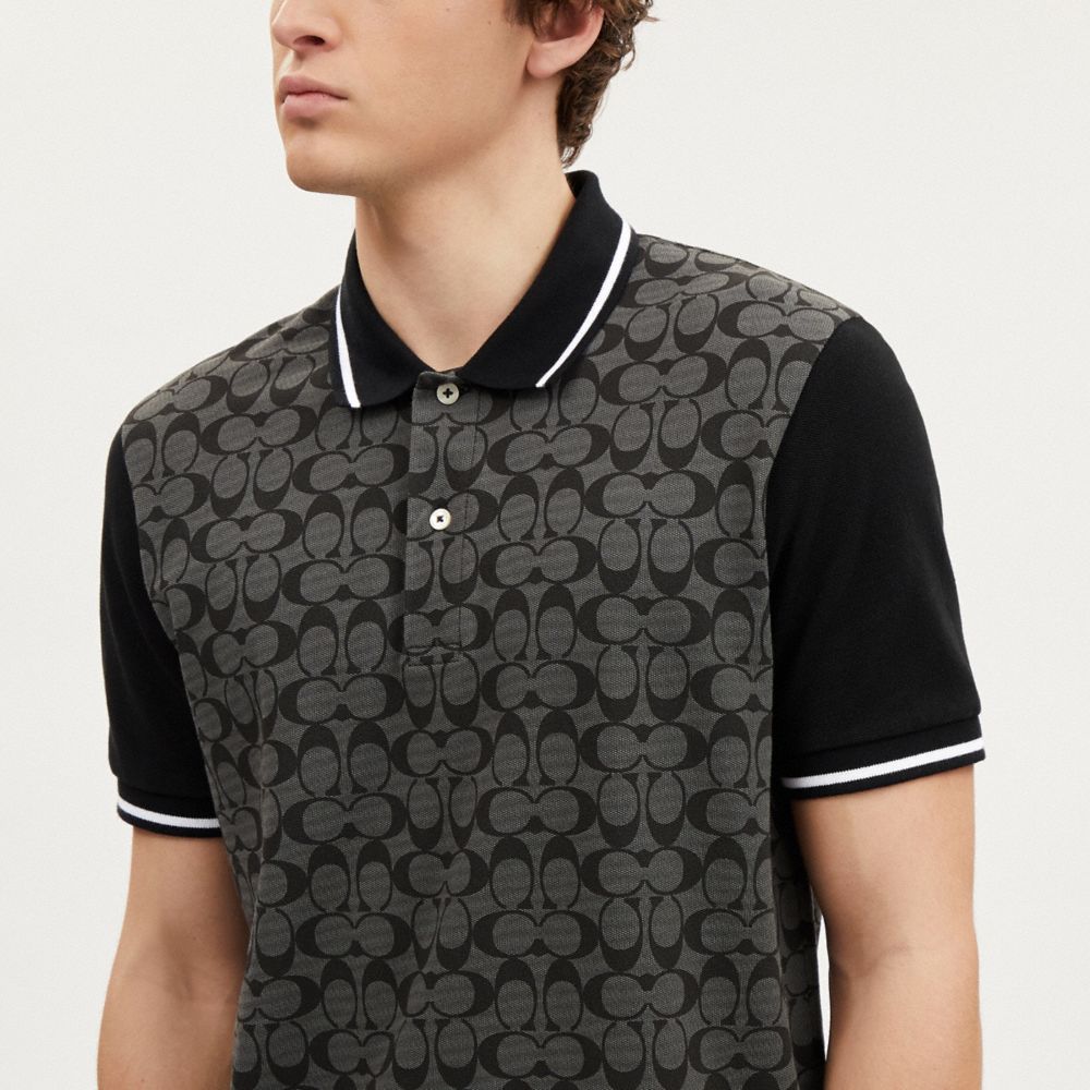 Coach Signature Polo Charcoal Signature