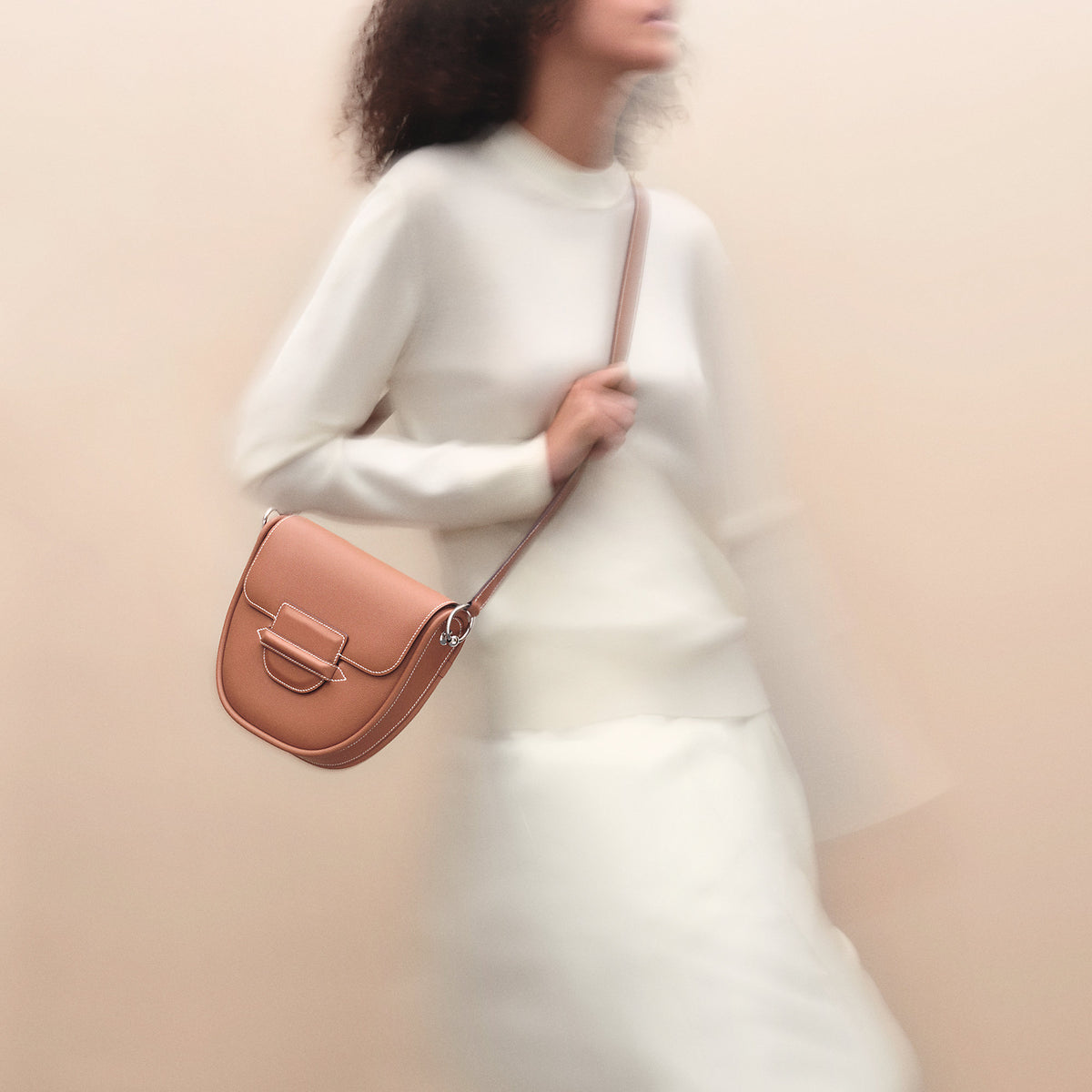 Hermes Collier D'Attelage Bag Craie
