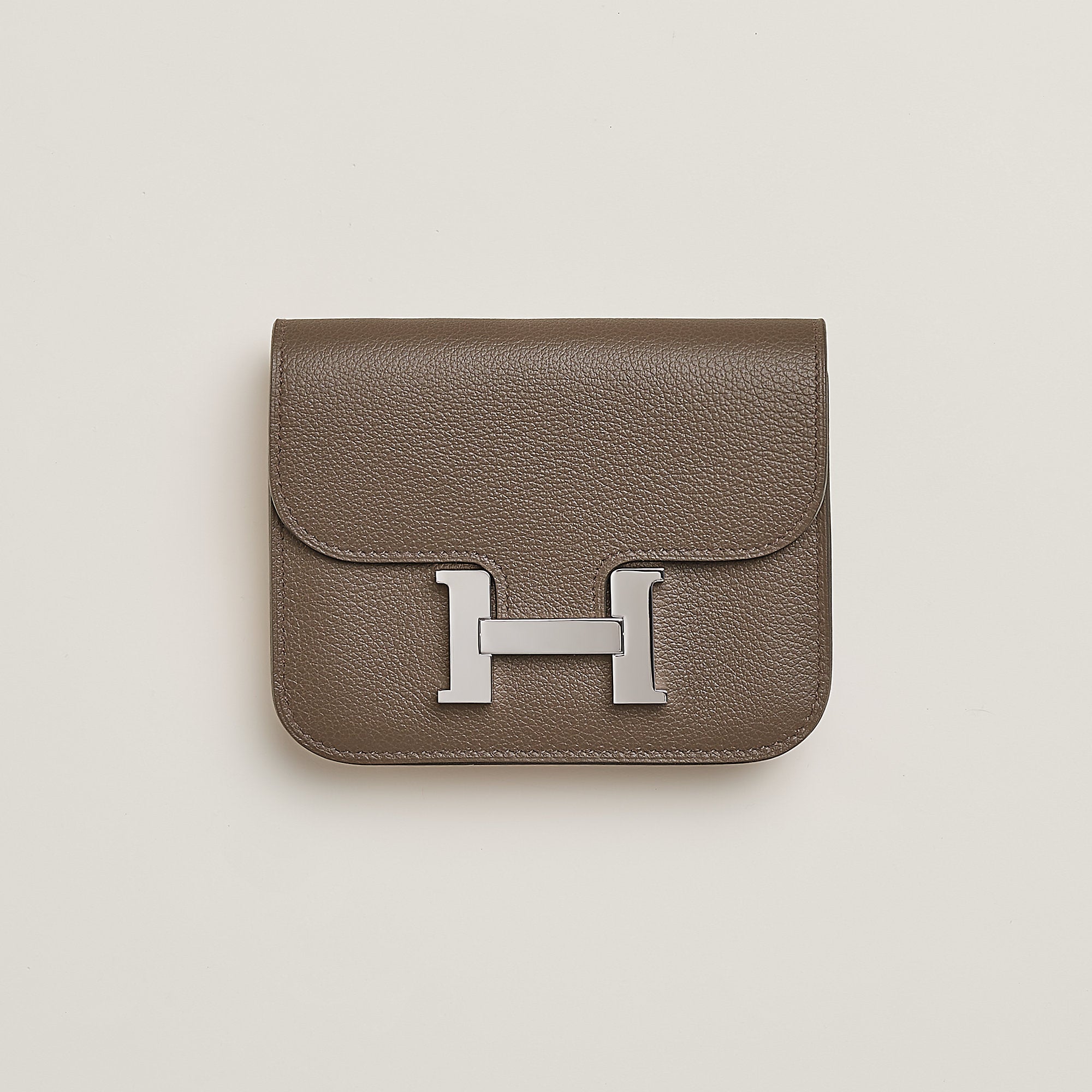 Hermes Constance Slim Bi Wallet Bleu Saphir