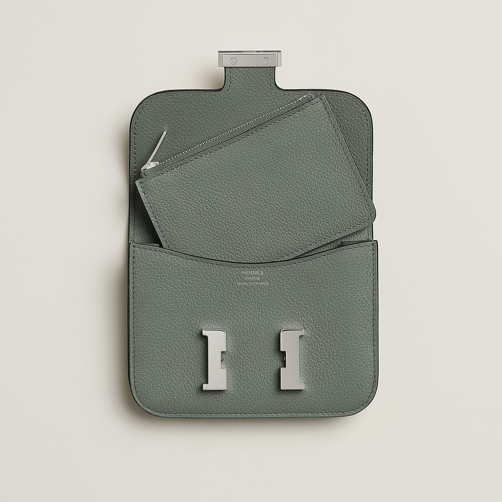 Hermes Constance Slim Wallet Bleu Saphir