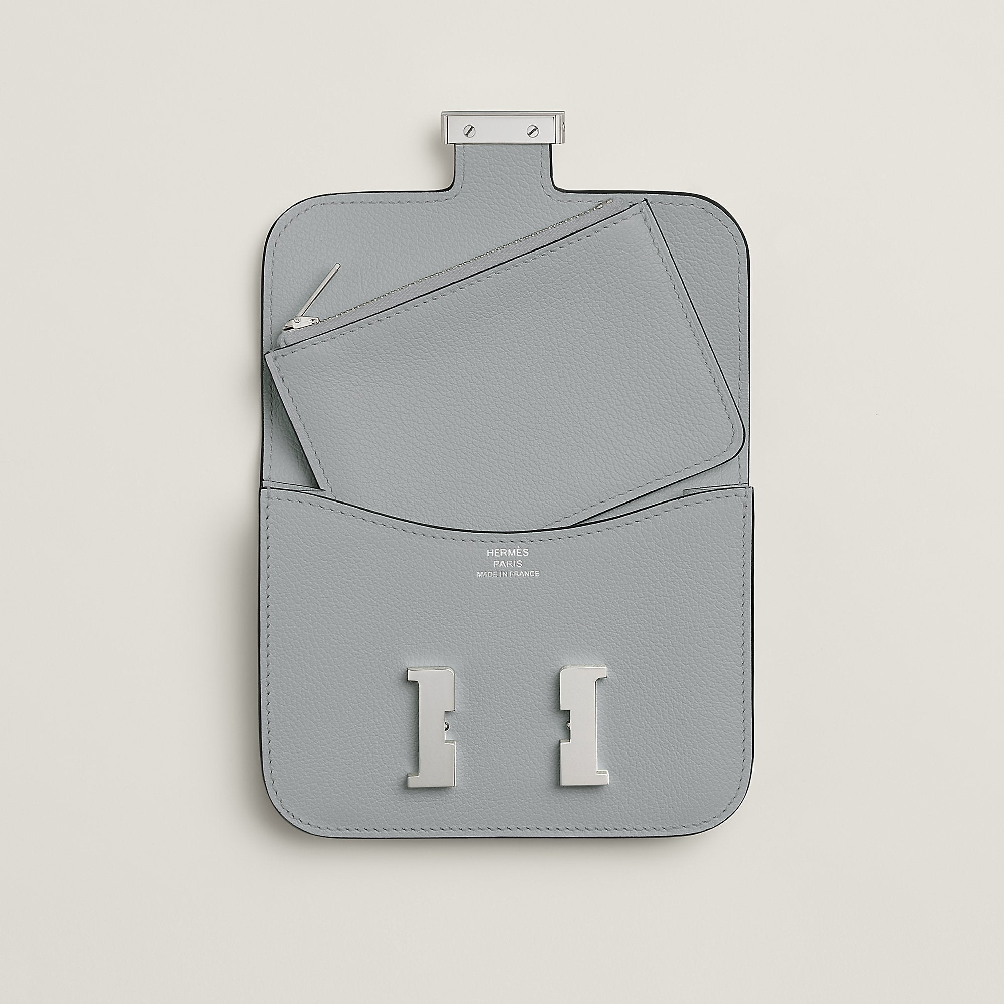 Hermes Constance Slim Wallet Bleu Saphir