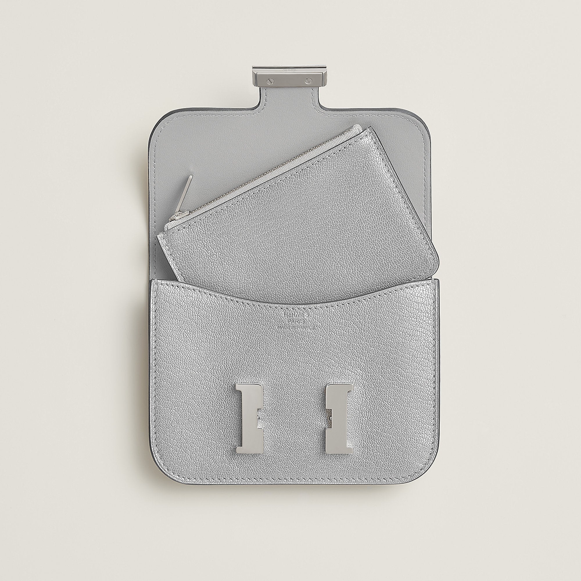Hermes Constance Slim Wallet Bleu Saphir