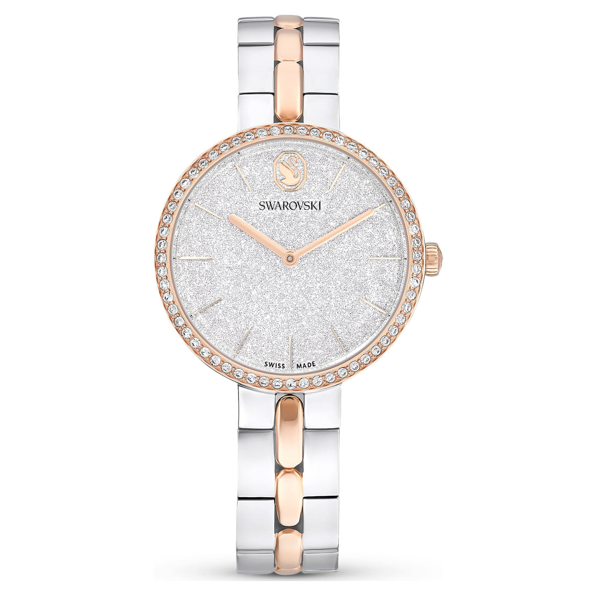 Swarovski Cosmopolitan Watch Swiss Made Metal Bracelet Silver Tone Mixed Metal Finish SW5742473