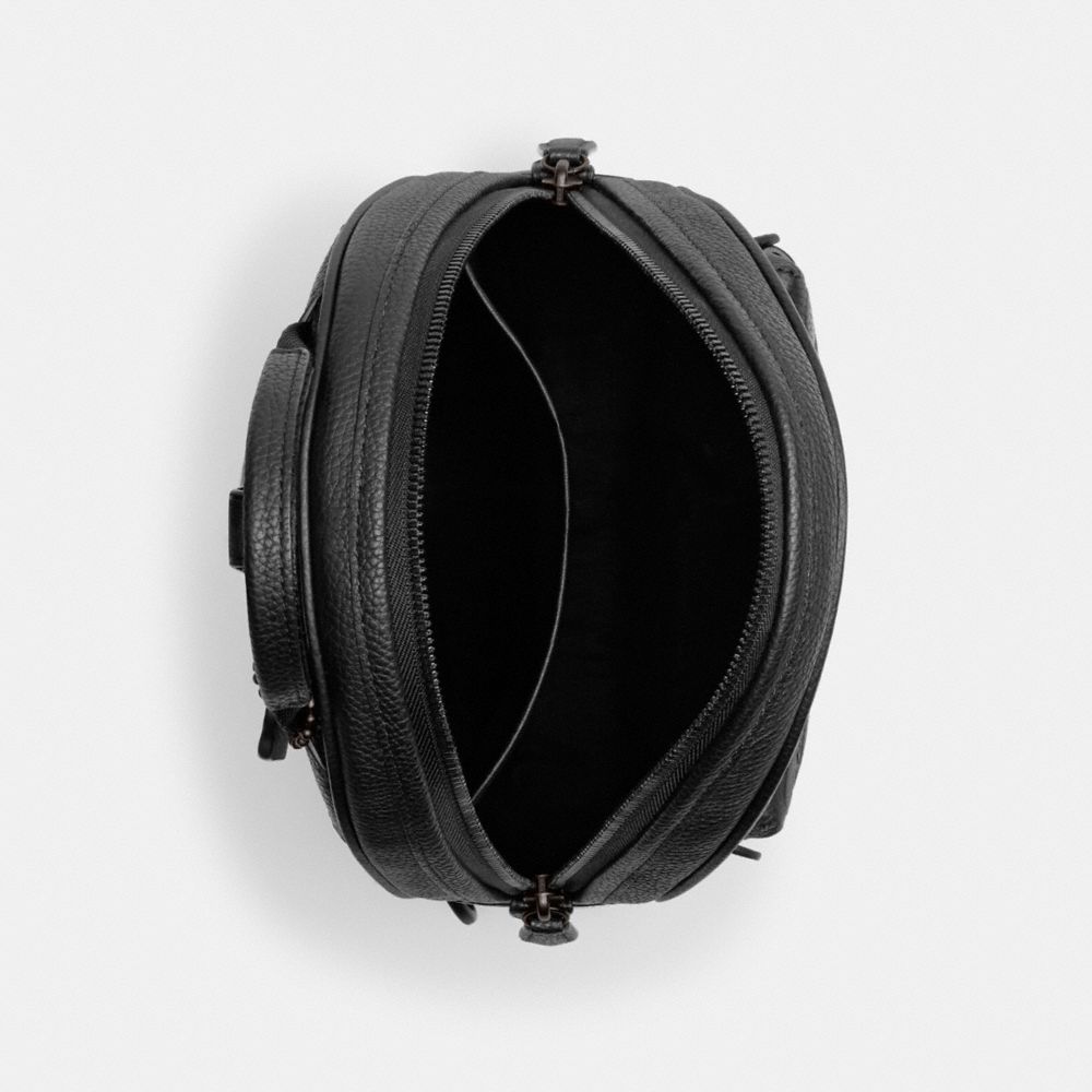 Coach Charter Pack In Signature Leather Black