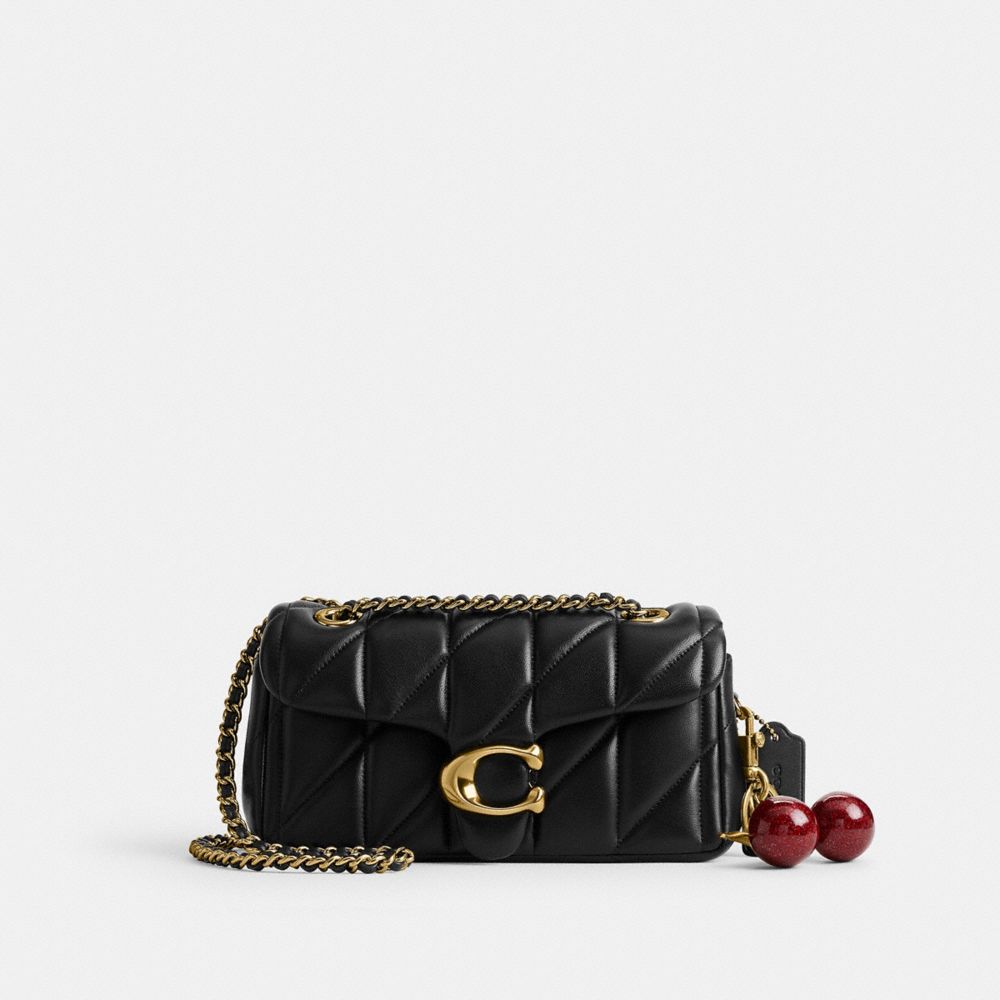 Coach Tabby Shoulder Bag 20 With Pillow Quilting Brass Black