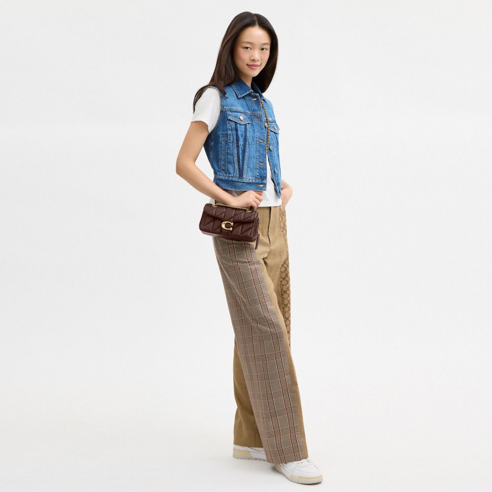 Women's Coach Tabby Shoulder Bag 20 Maple, worn