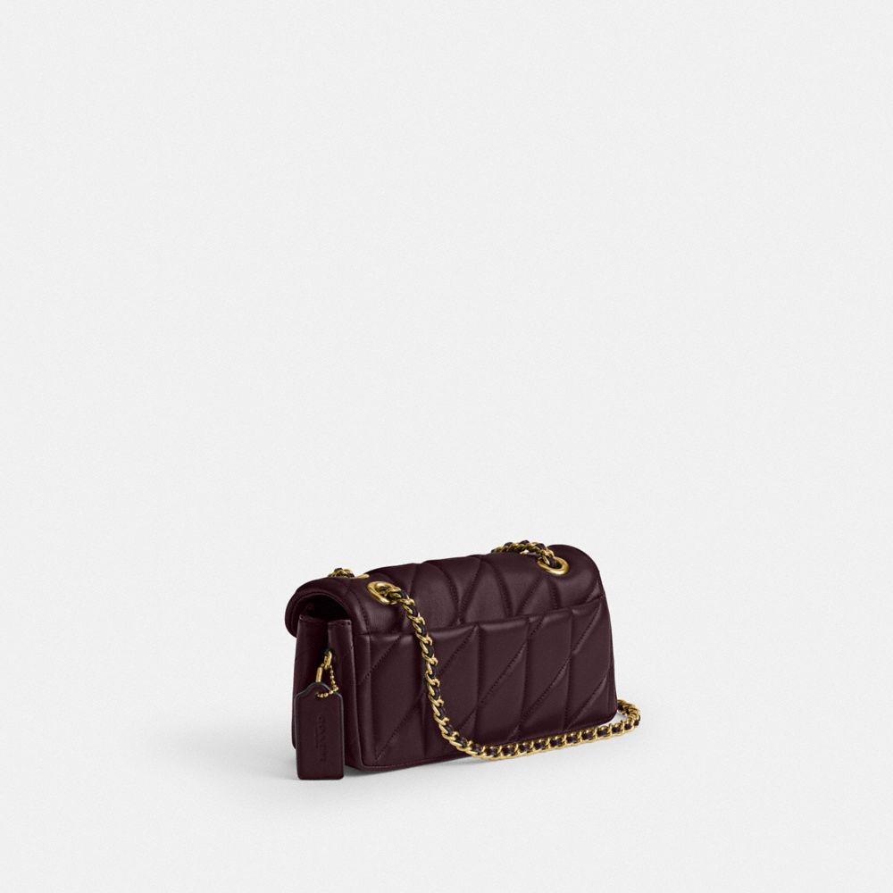 Coach Tabby Shoulder Bag 20 With Pillow Quilting Brass Black Currant