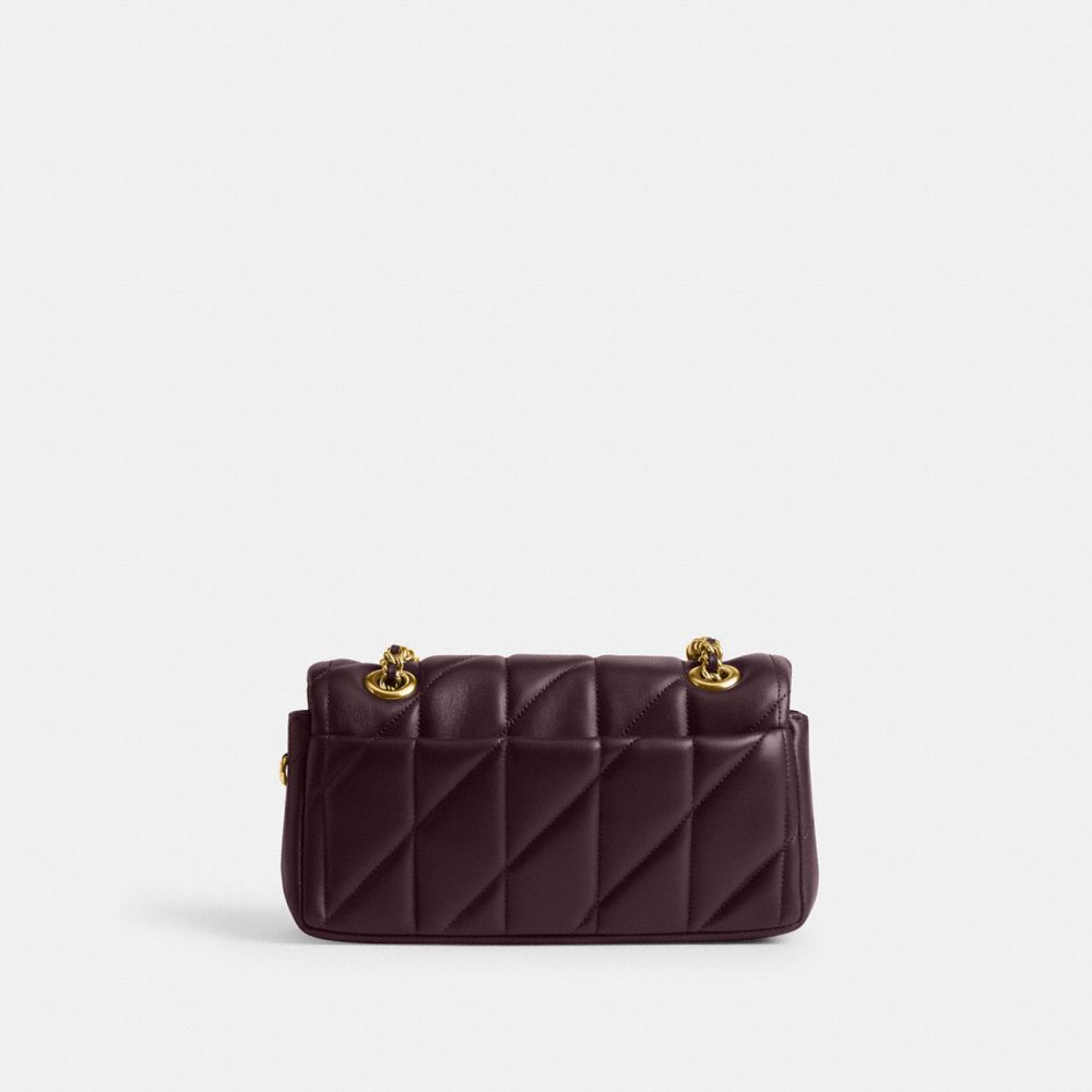 Coach Tabby Shoulder Bag 20 With Pillow Quilting Brass Black Currant