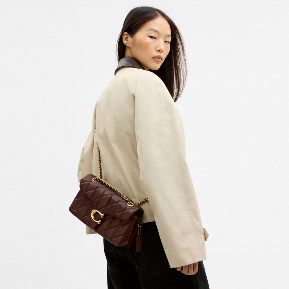 Coach Tabby Shoulder Bag 26 With Pillow Quilting Brass Maple