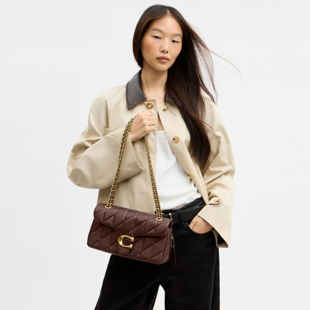 Coach Tabby Shoulder Bag 26 With Pillow Quilting Brass Maple