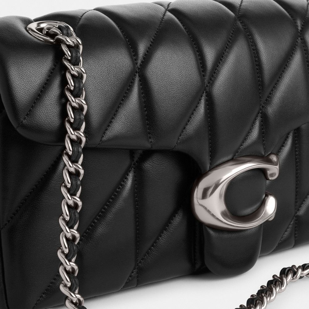 Coach Tabby Shoulder Bag 26 With Pillow Quilting Silver Black