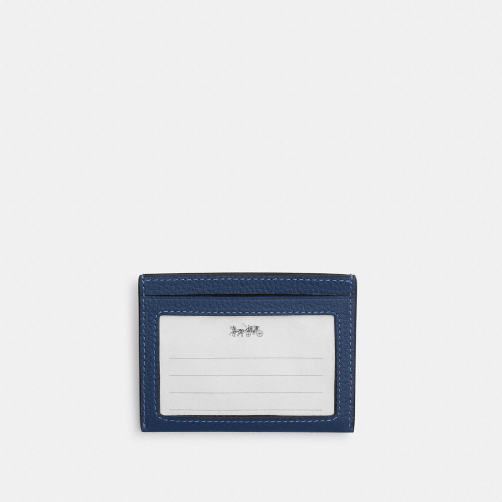 Coach Slim ID Card Case Deep Blue