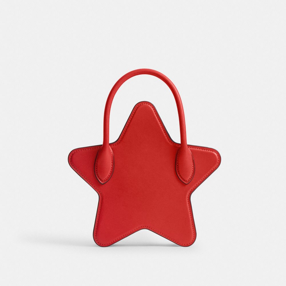 Coach Star Bag In Regenerative Leather Brass Sport Red