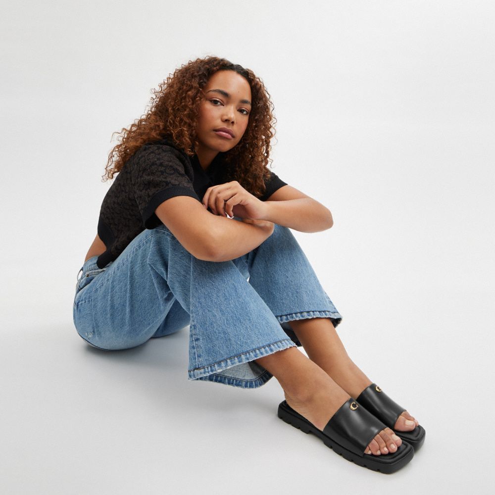 Women's Coach Florence Sandal Black