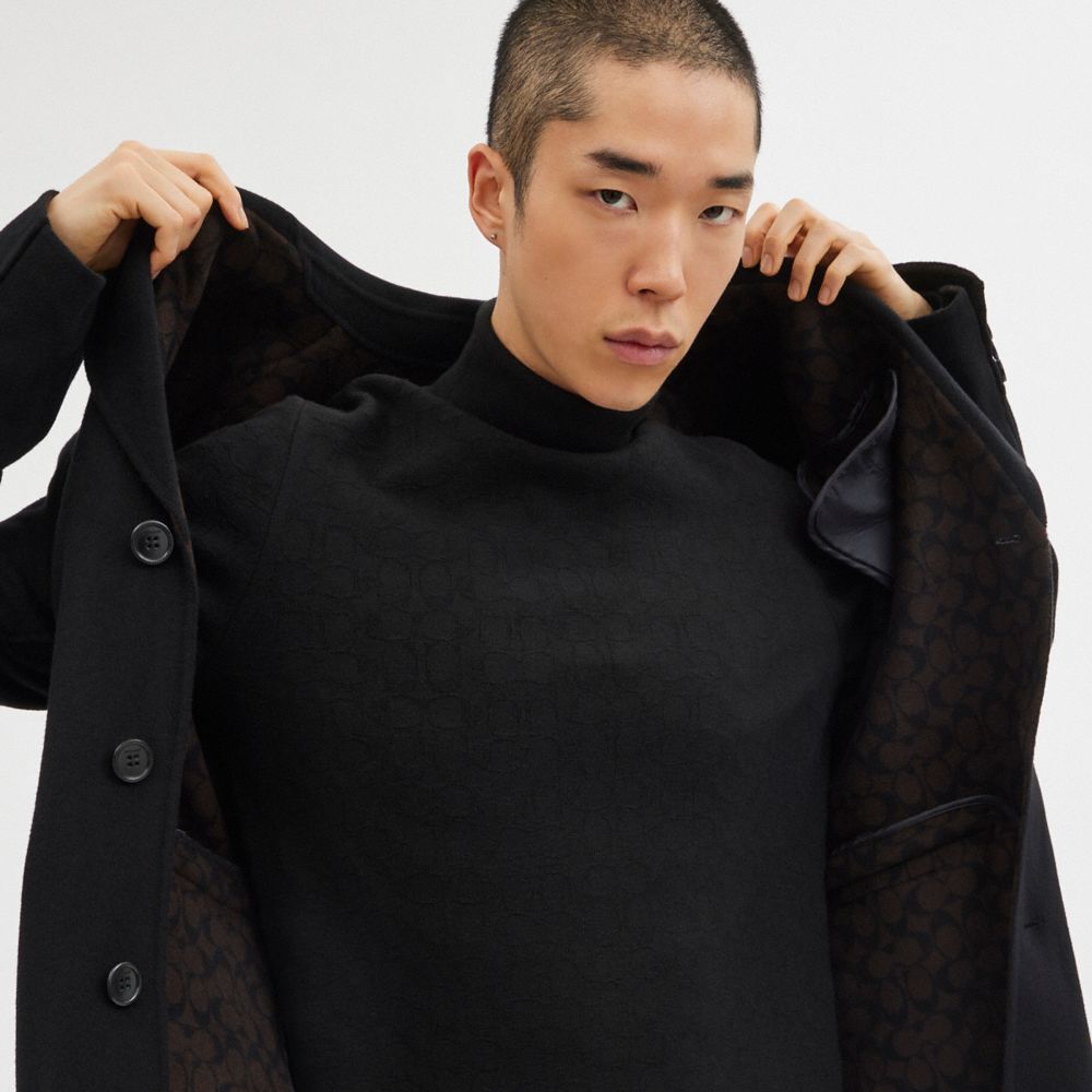 Coach Double Faced Coat Black