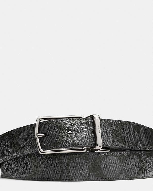 Harness Buckle Cut To Size Reversible Belt, 30 Mm Charcoal-Black Charcoal-Black