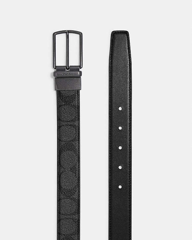 Harness Buckle Cut To Size Reversible Belt, 30 Mm Charcoal-Black Charcoal-Black