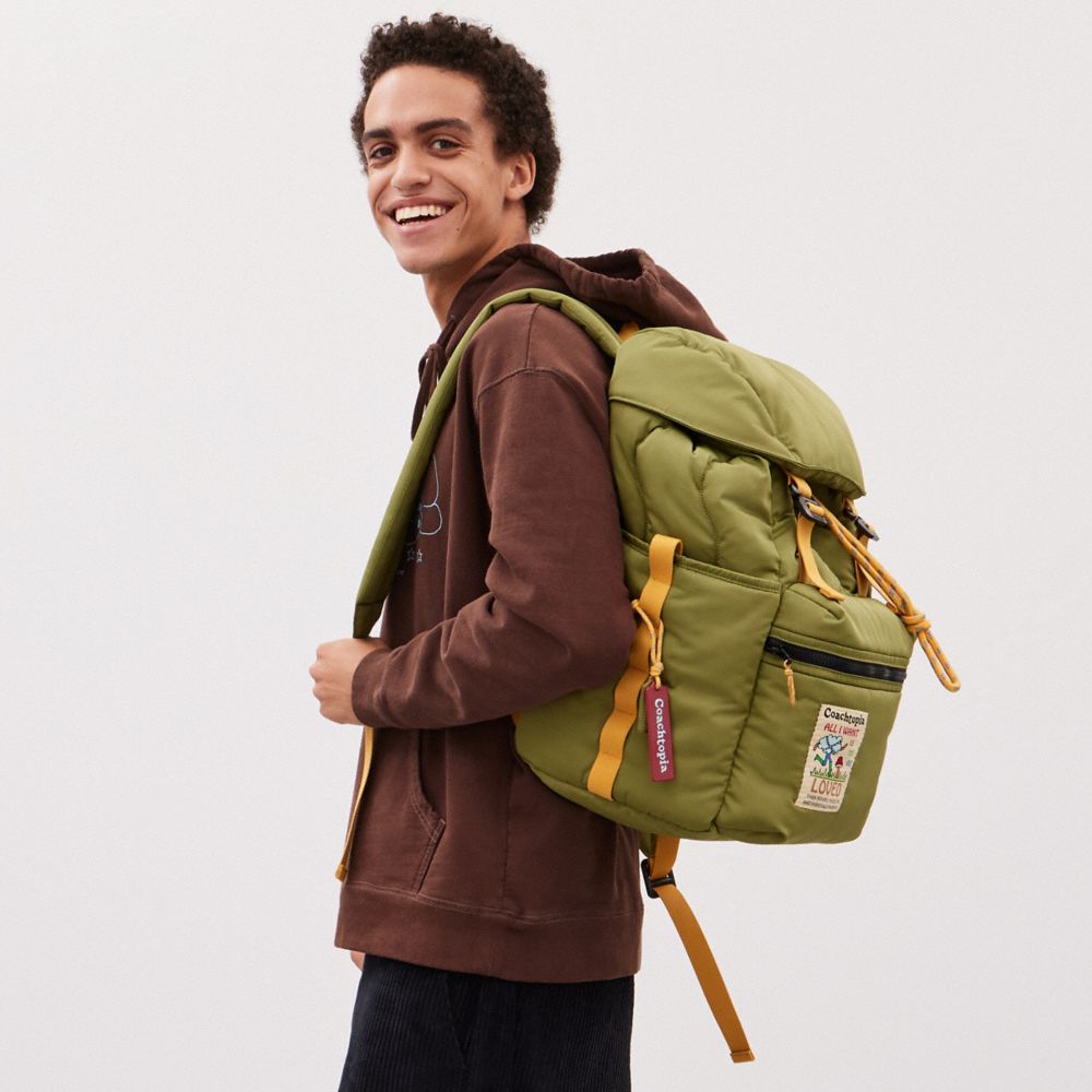 Coach Coachtopia Loop Backpack Olive Green