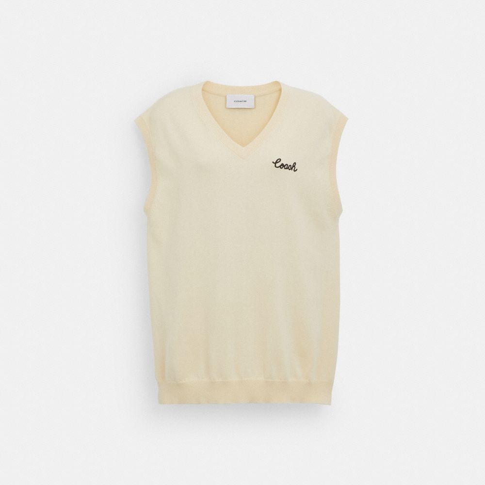 Coach Sweater Vest Cream