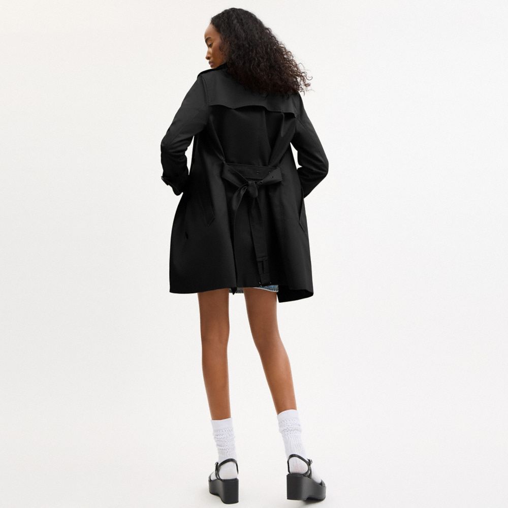 Coach Solid Mid Trench Black