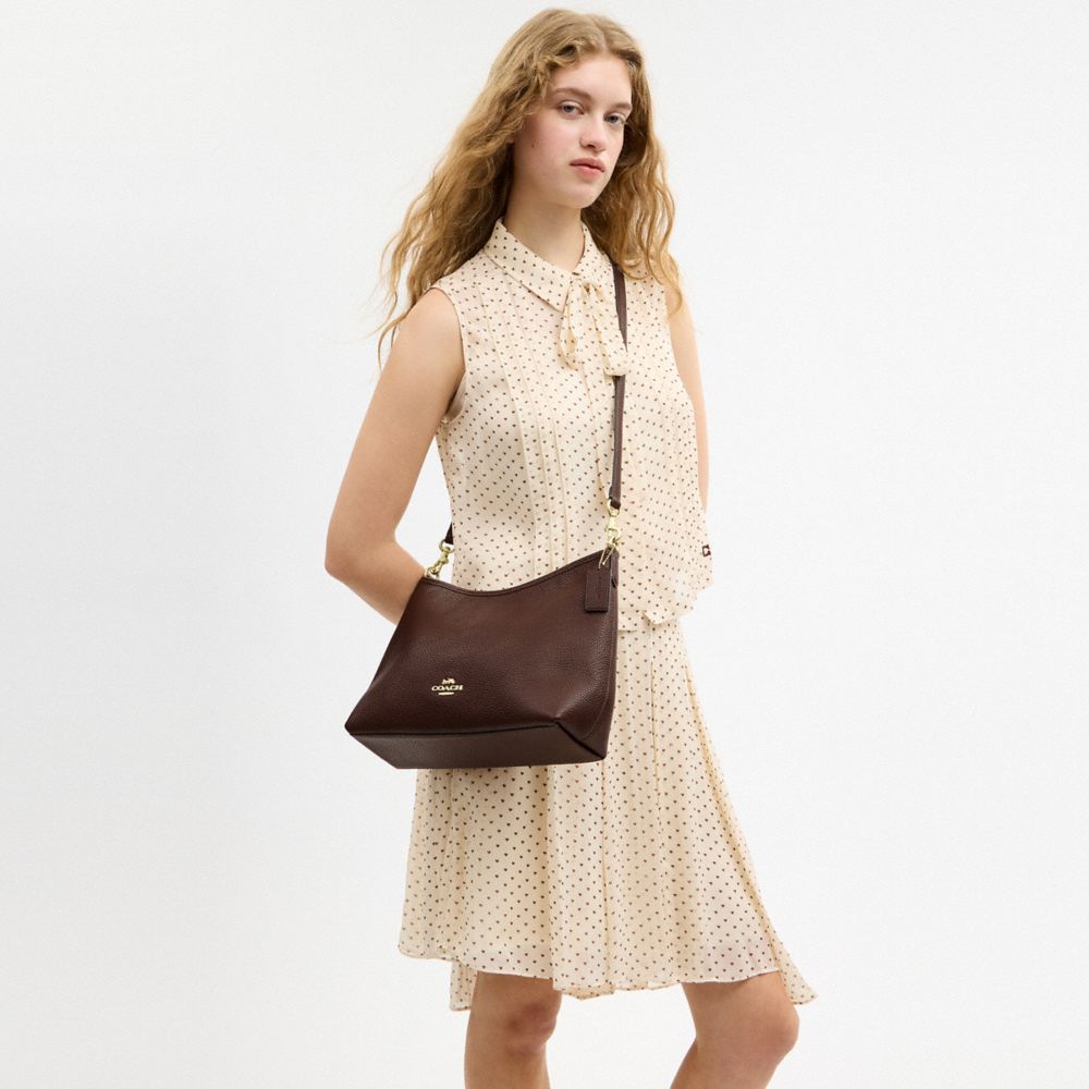 Coach Laurel Shoulder Bag Gold Maple