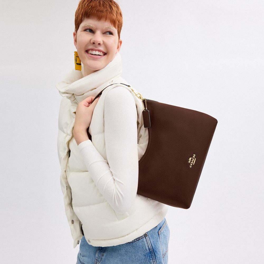 Coach Laurel Shoulder Bag Gold Maple