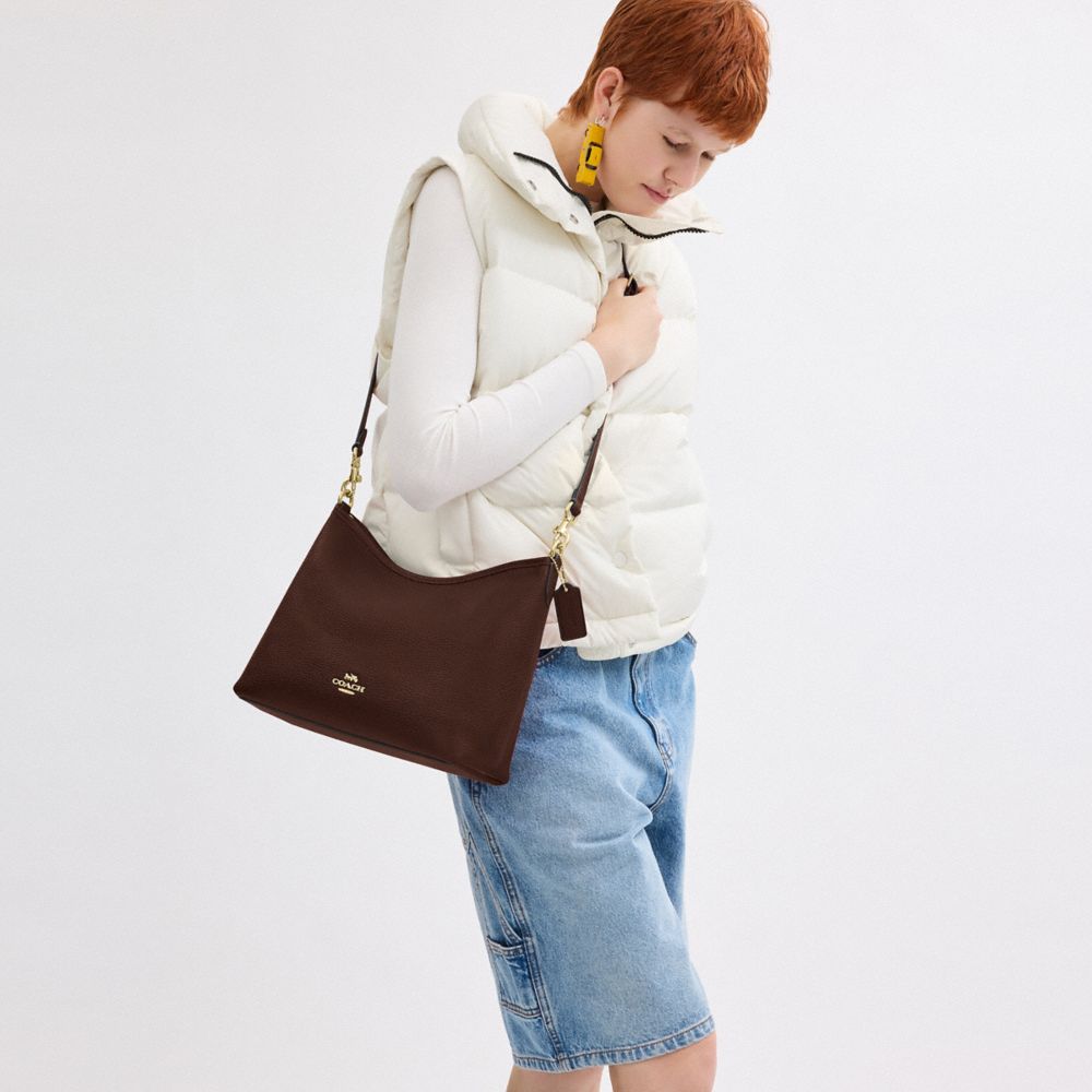 Coach Laurel Shoulder Bag Gold Maple
