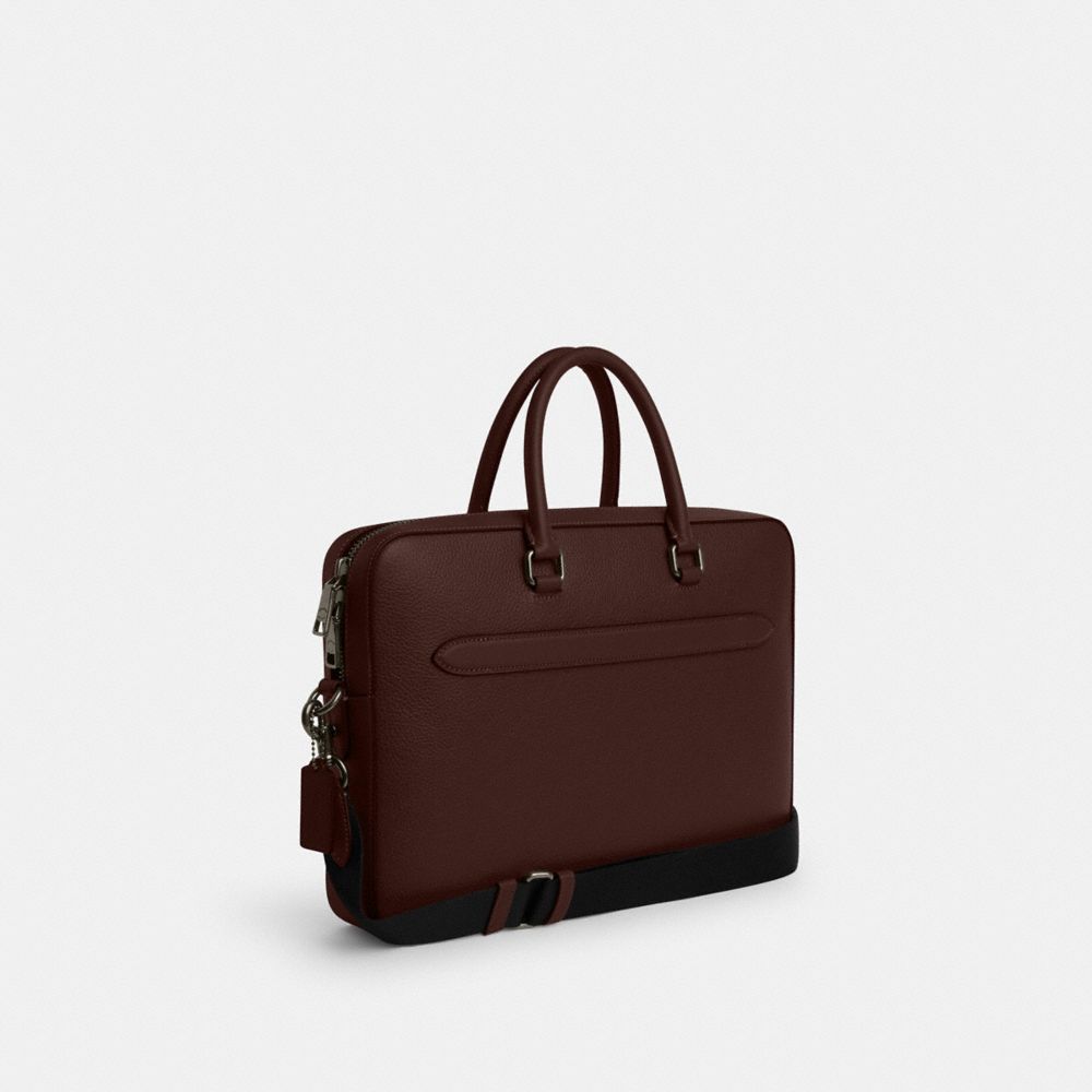 Coach Ethan Slim Brief Gunmetal Maple