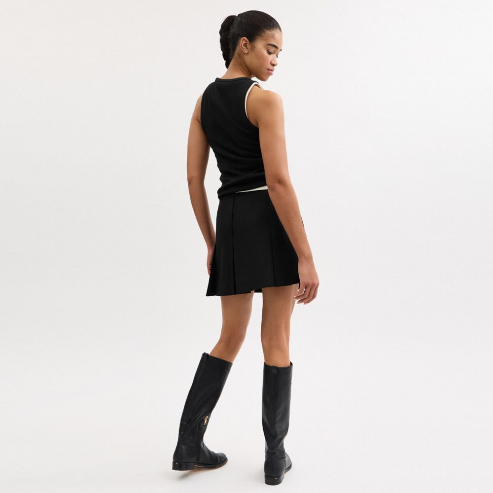 Coach New York Ribbed Tank Top Black